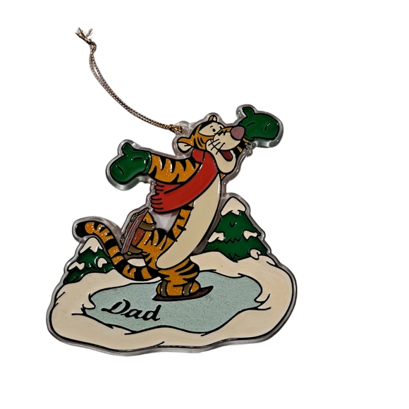 Disney Tigger & Winnie The Pooh Mom And Dad Acrylic Christmas Tree Ornaments - Picture 5 of 6